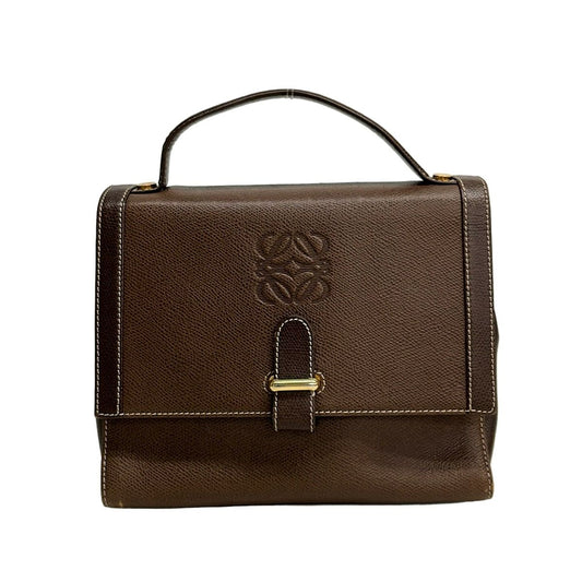 Loewe Handbag Brown Dark Leather