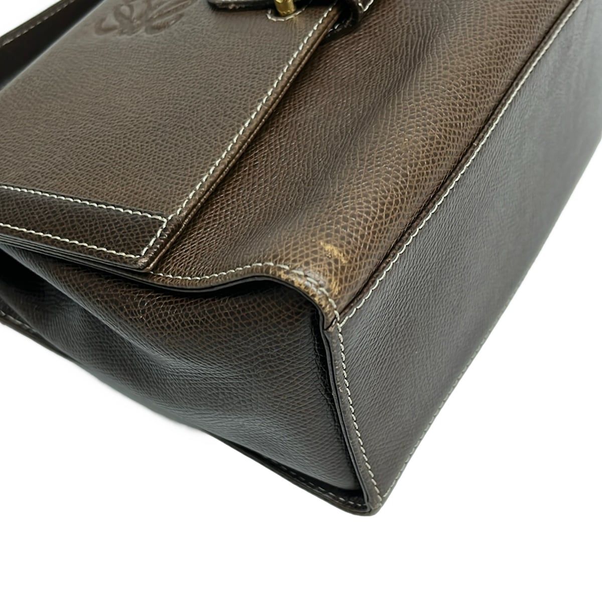 Loewe Handbag Brown Dark Leather — view 6