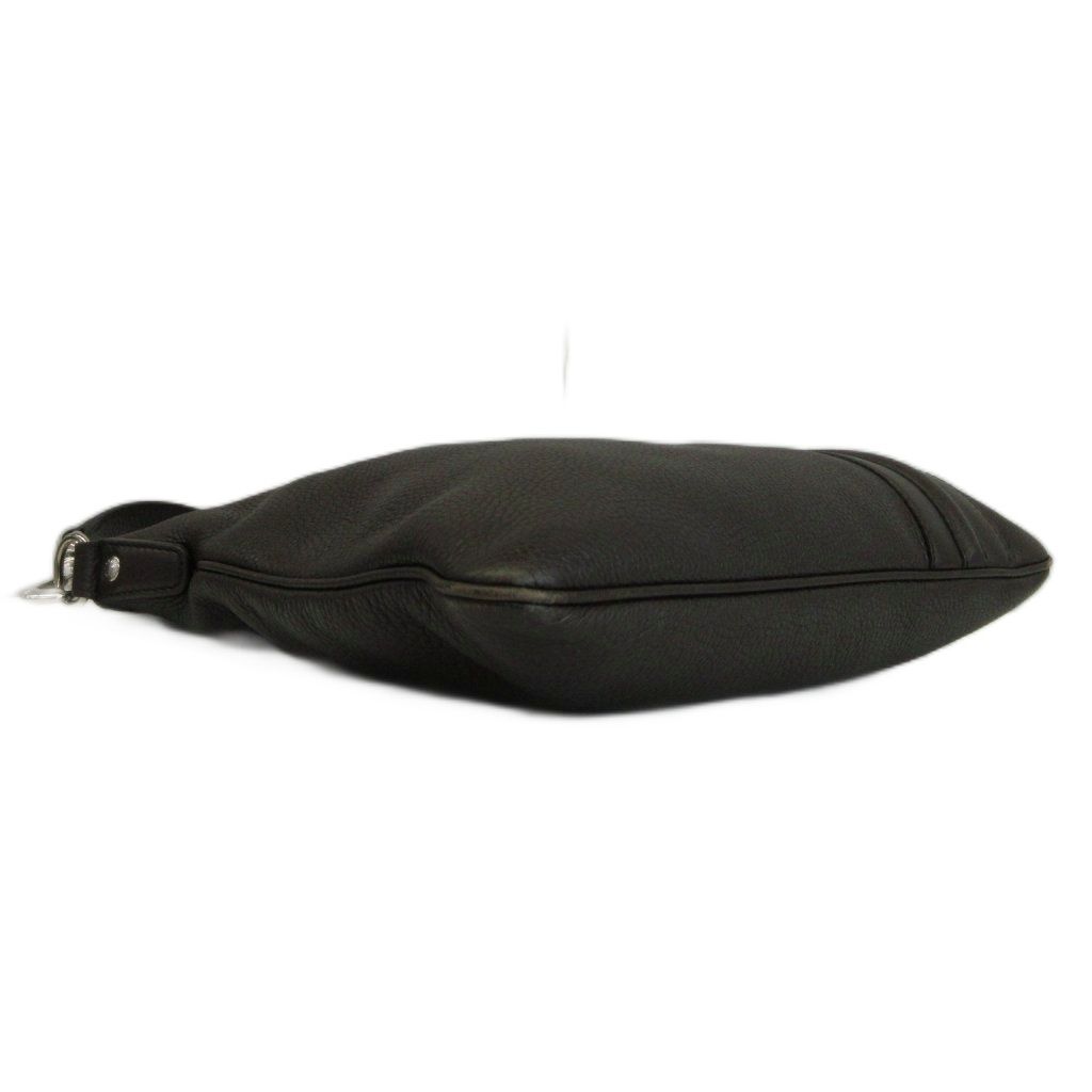 Gucci All Leather Shoulder Bag Messenger Embossed Logo Dark Brown — view 6
