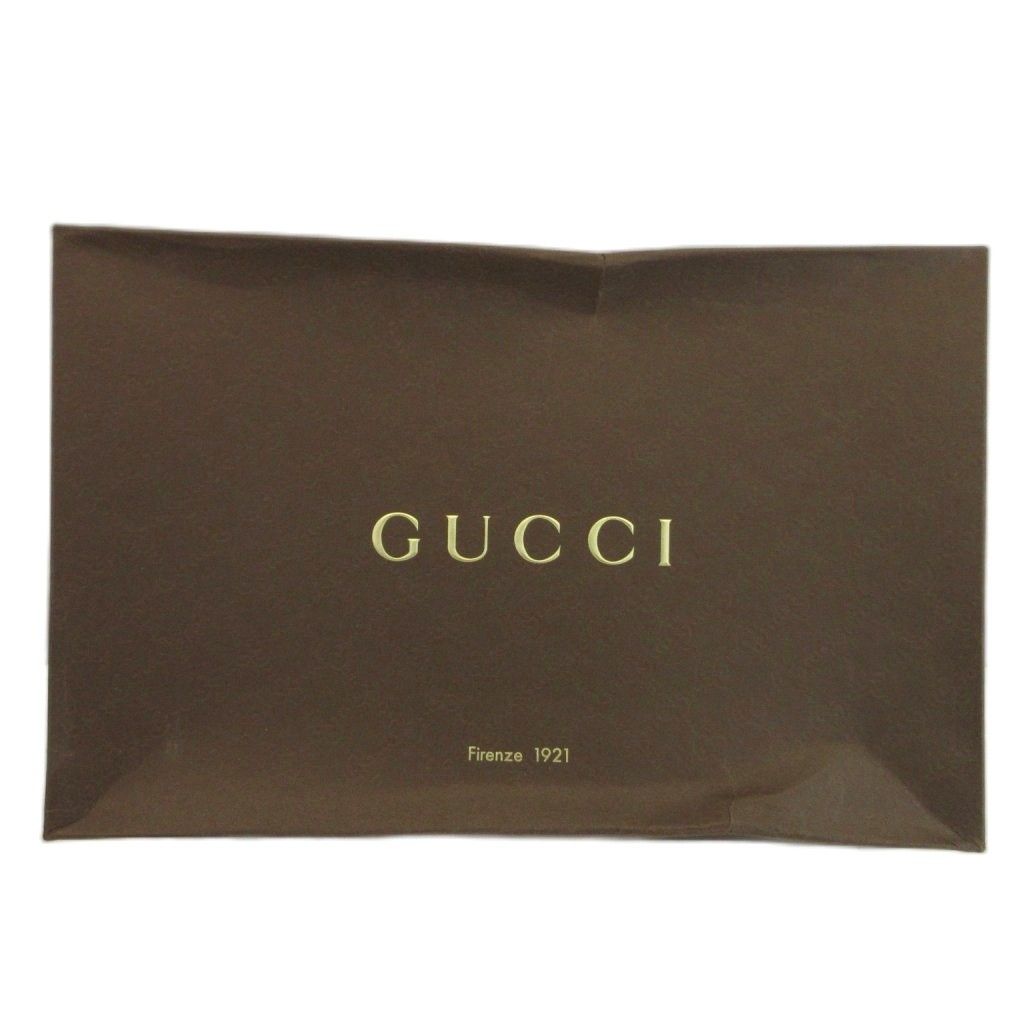 Gucci All Leather Shoulder Bag Messenger Embossed Logo Dark Brown — view 7