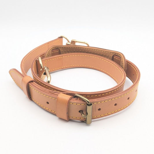 Louis Vuitton Shoulder Strap Vachetta Leather Adjustable Gold Keepall