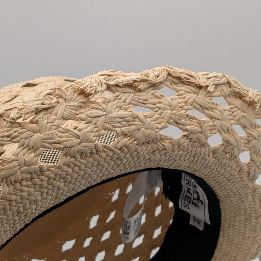 Hermes Eleonora Panama Straw Hat Sellier 56 — view 5