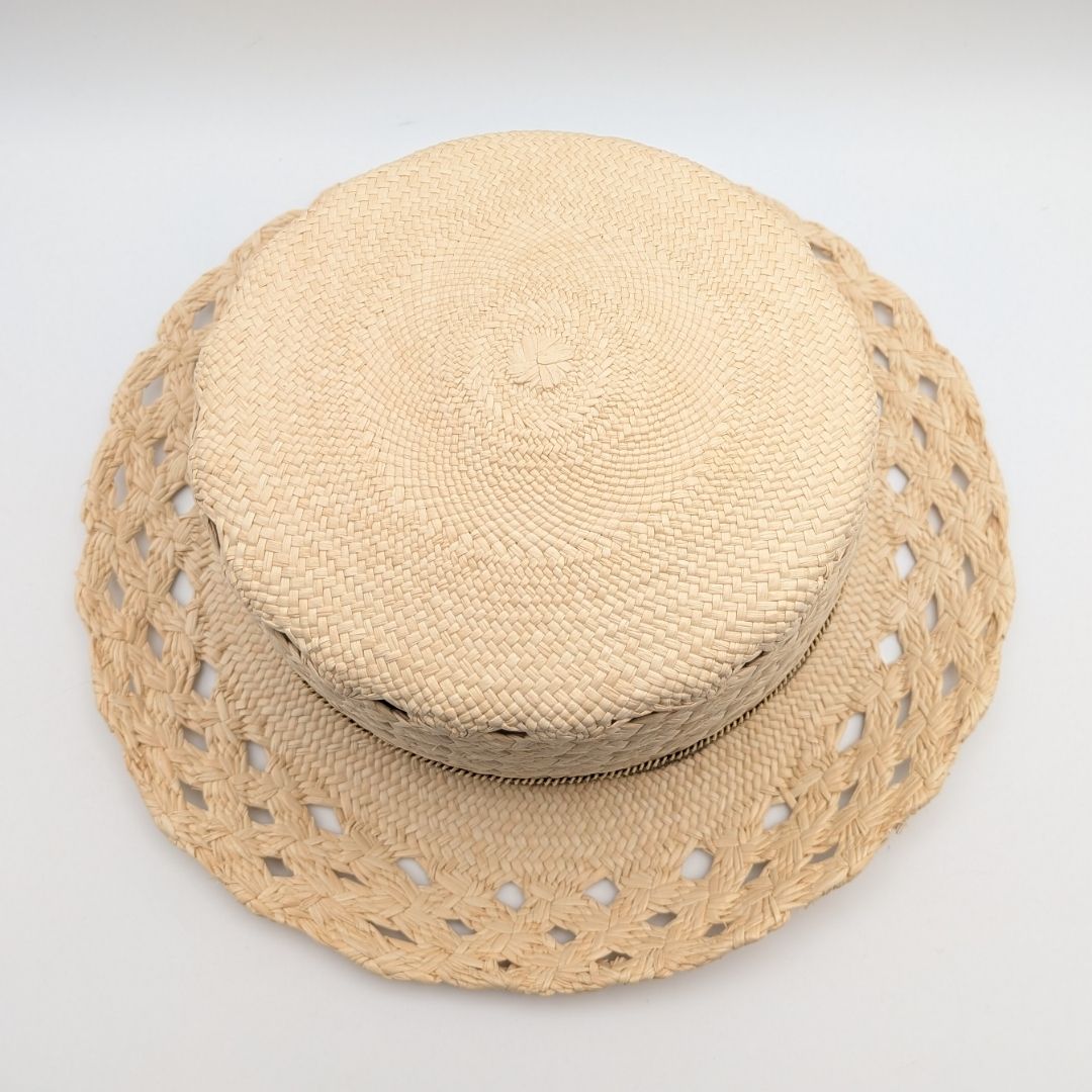 Hermes Eleonora Panama Straw Hat Sellier 56 — view 4