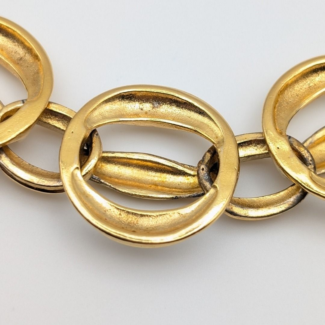 Chanel Quilted Gold Chain Long Necklace Vintage — view 7