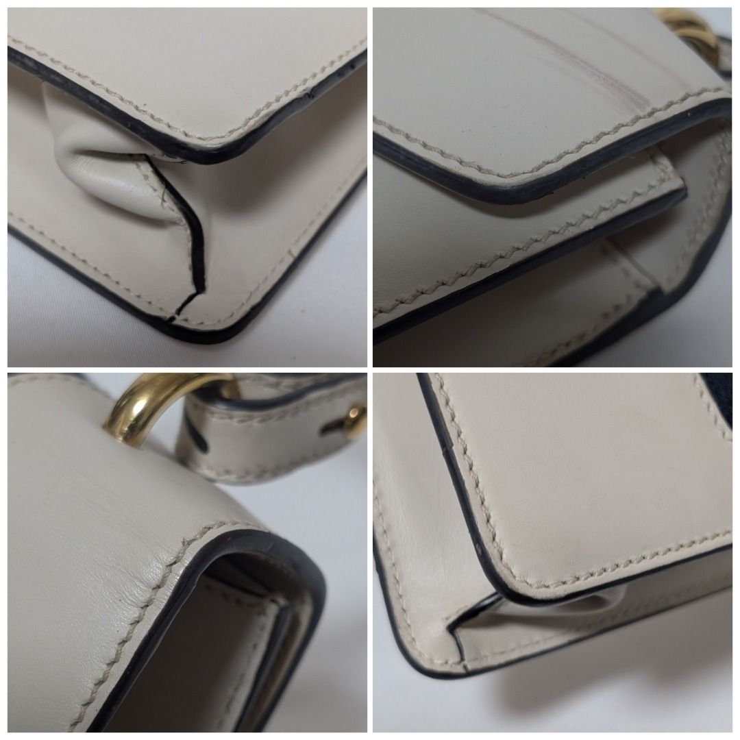 Gucci Sylvie Sherry Line White Leather Handbag — view 5