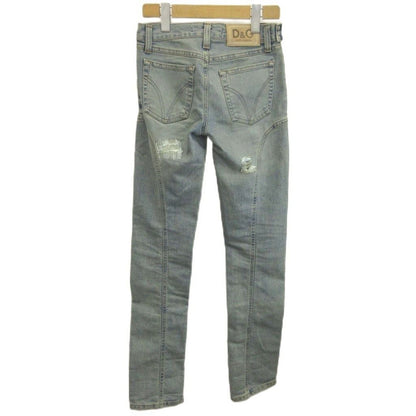Dolce & Gabbana Denim Distressed Jeans Pants Zip Fly 38 Blue 24 — view 2