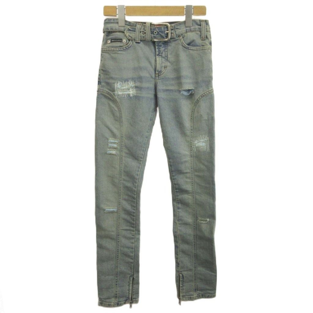 Dolce & Gabbana Denim Distressed Jeans Pants Zip Fly 38 Blue 24
