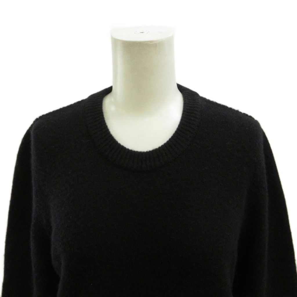 Celine Cashmere Knit Sweater Black Crew Neck Long Sleeve XS — view 5