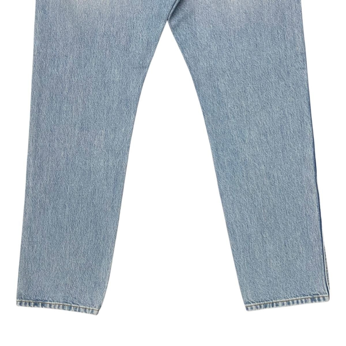 Gucci Pants Horsebit Tapered Denim Cotton Logo Patch Blue Gold 36 — view 6