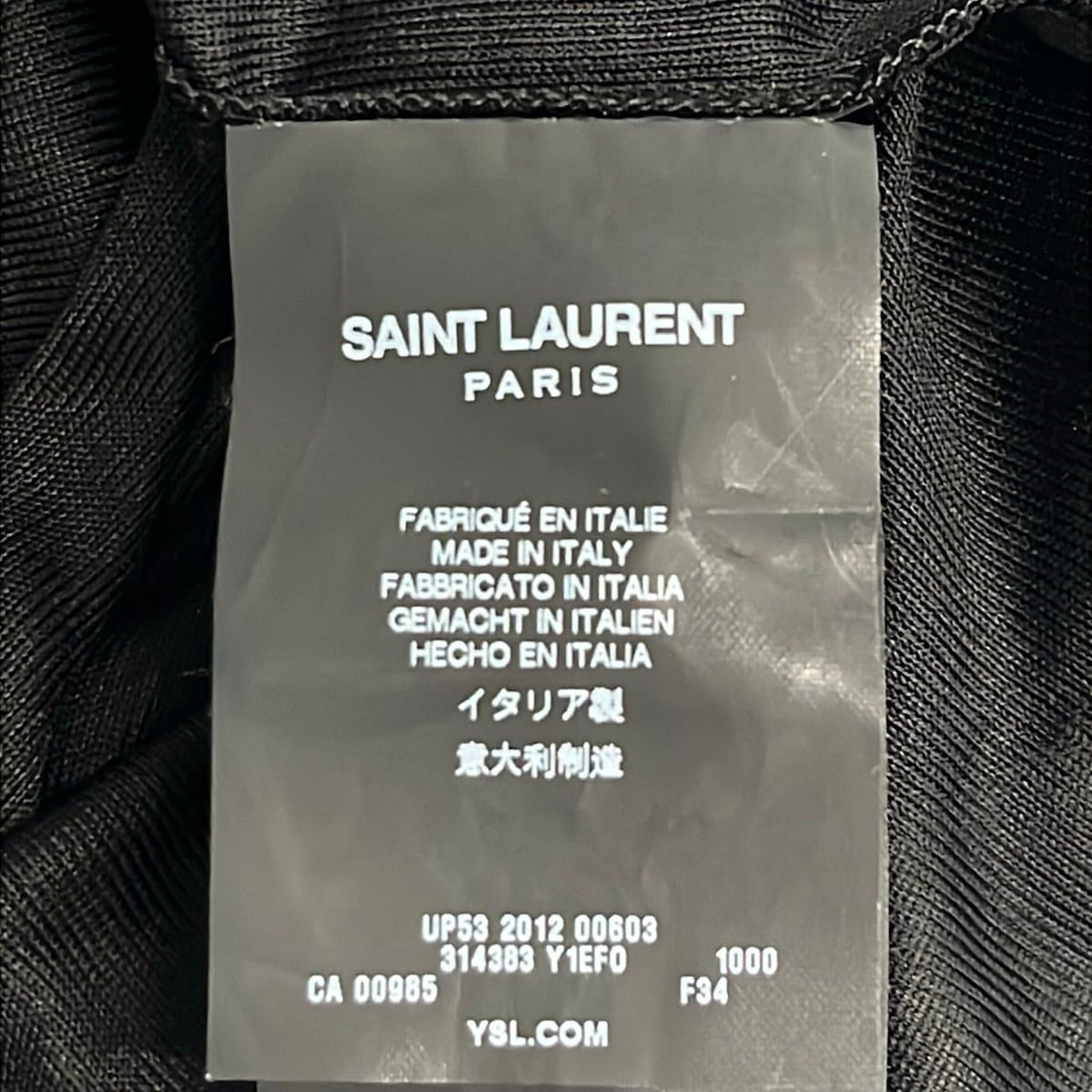 Saint Laurent Paris Sleeveless Top Black Crew 34 — view 5