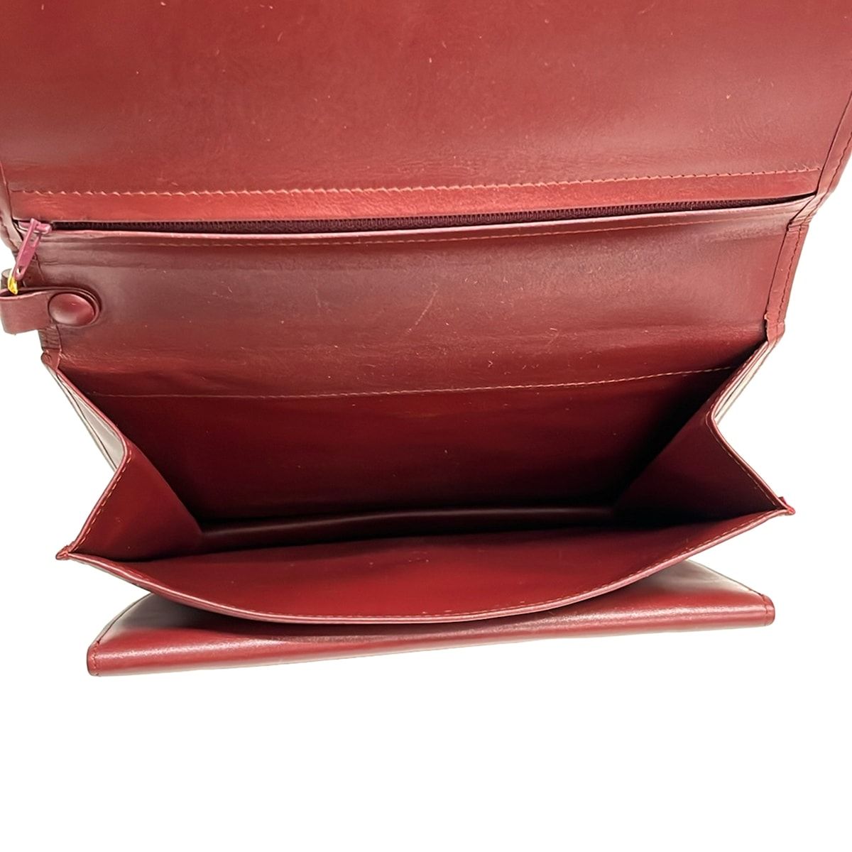 Cartier Second Bag Must Line Bordeaux Gold Leather — view 7