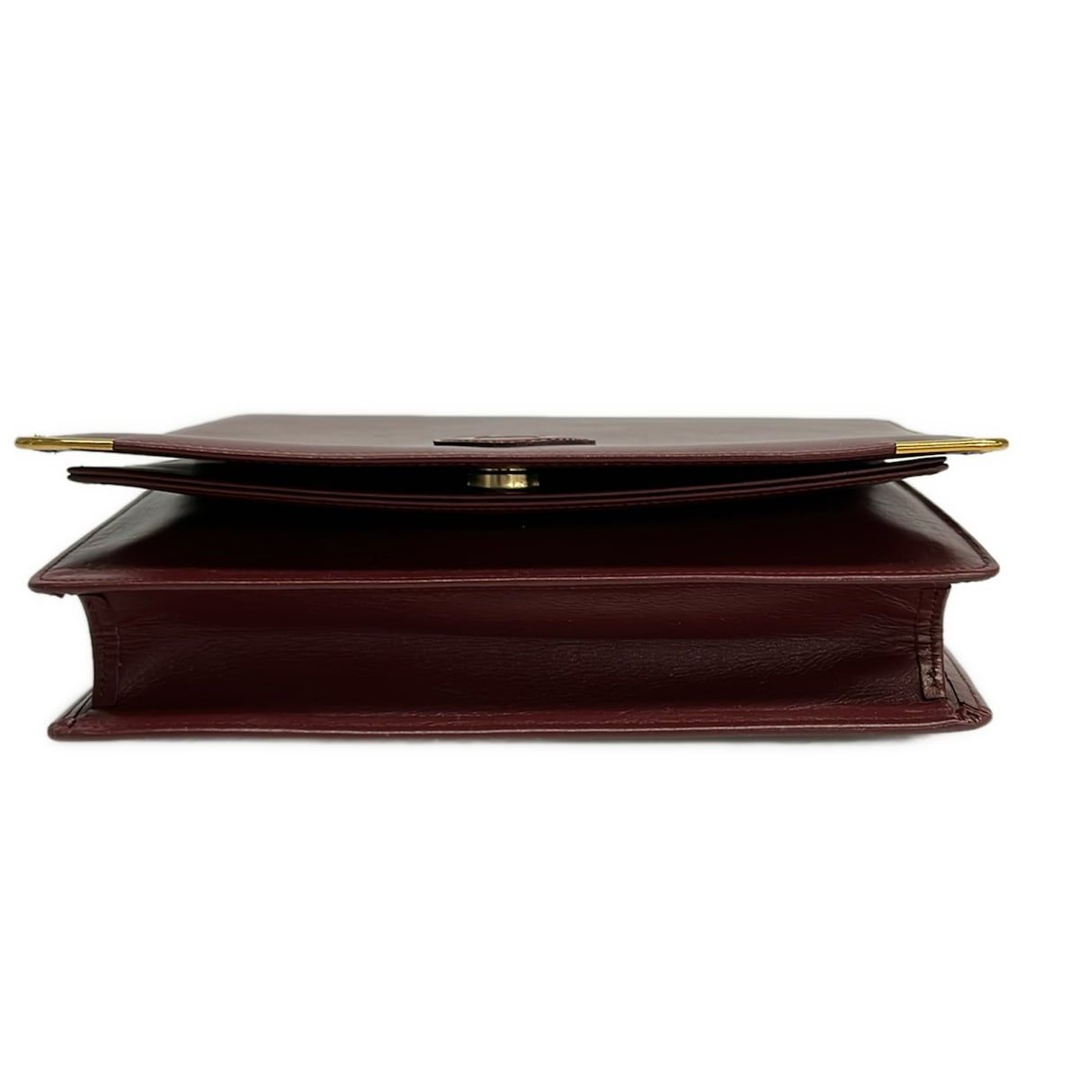 Cartier Second Bag Must Line Bordeaux Gold Leather — view 5