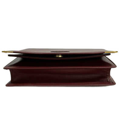 Cartier Second Bag Must Line Bordeaux Gold Leather — view 5