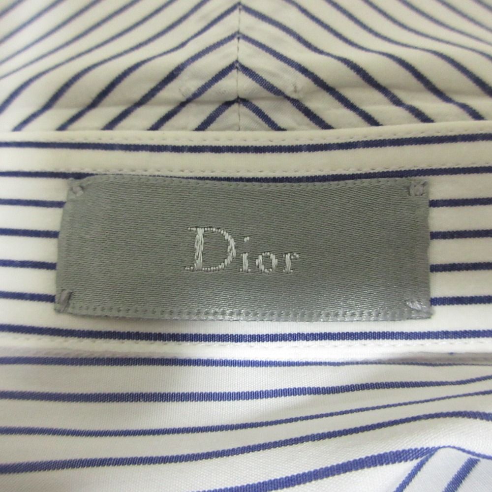 Dior Homme Long Sleeve Striped Shirt 40 Blue White Spring Summer Fall Winter — view 3