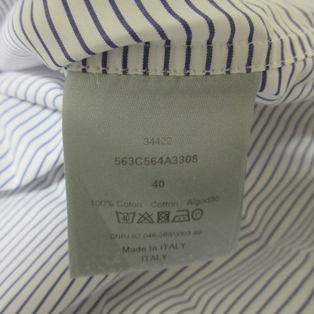 Dior Homme Long Sleeve Striped Shirt 40 Blue White Spring Summer Fall Winter — view 7