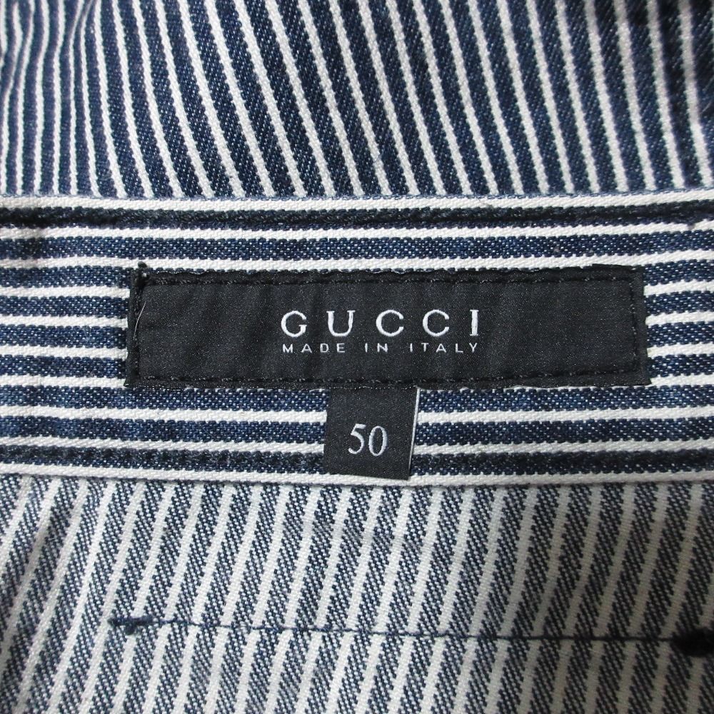Gucci Regular Hickory Stripe Denim Pants Navy White Spring Summer Fall Winter 50 — view 6