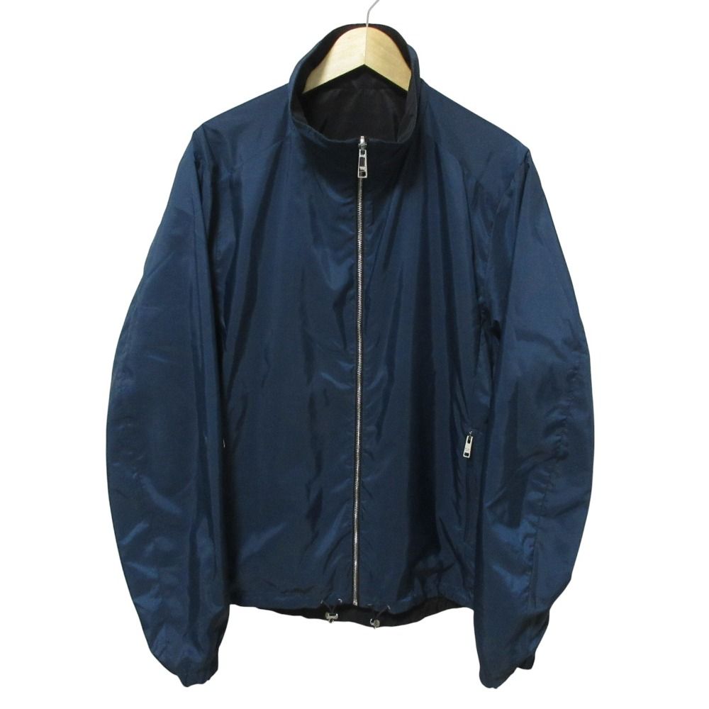 Prada Triangle Plate Reversible Re-Nylon Jacket Black Navy Spring Summer Fall — view 7