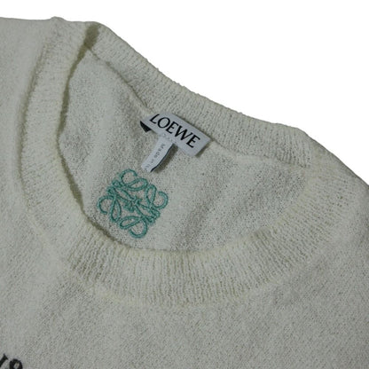 Loewe Vincent Fan Van Gogh Iris Short Sleeve Knit Sweater White Spring Summer M — view 8