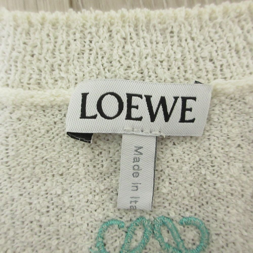 Loewe Vincent Fan Van Gogh Iris Short Sleeve Knit Sweater White Spring Summer M — view 3