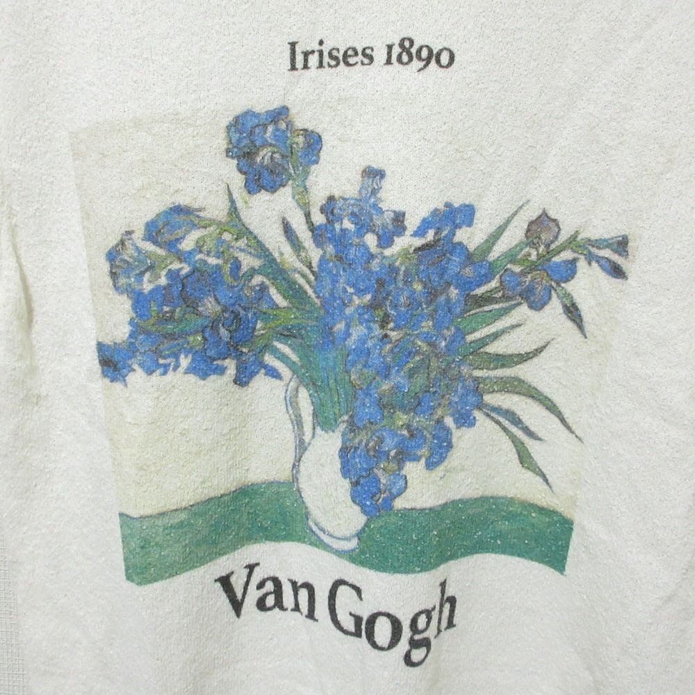 Loewe Vincent Fan Van Gogh Iris Short Sleeve Knit Sweater White Spring Summer M — view 5
