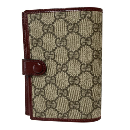 Gucci GG Supreme Pass Case Red Beige