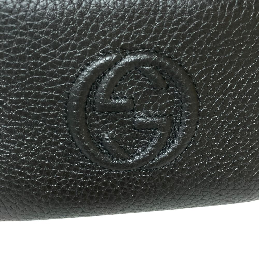 Gucci Soho Interlocking G Leather Coin Purse Black — view 6