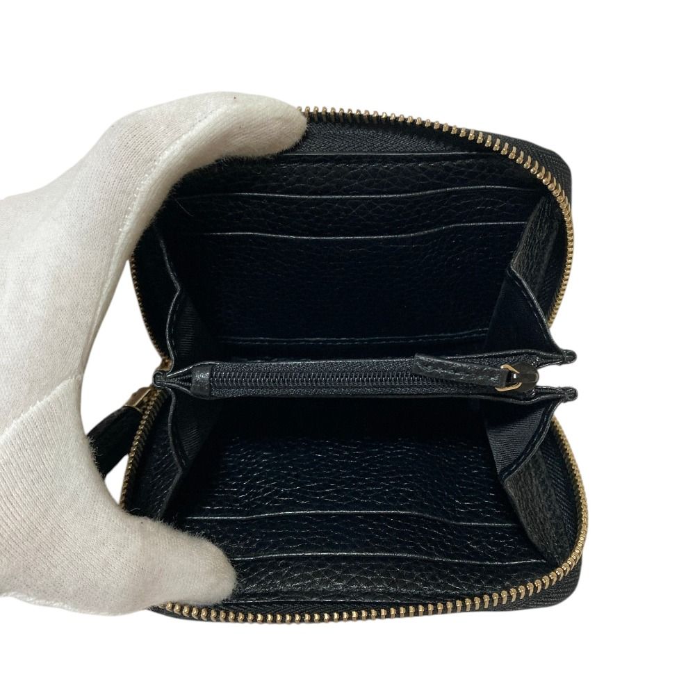 Gucci Soho Interlocking G Leather Coin Purse Black — view 8