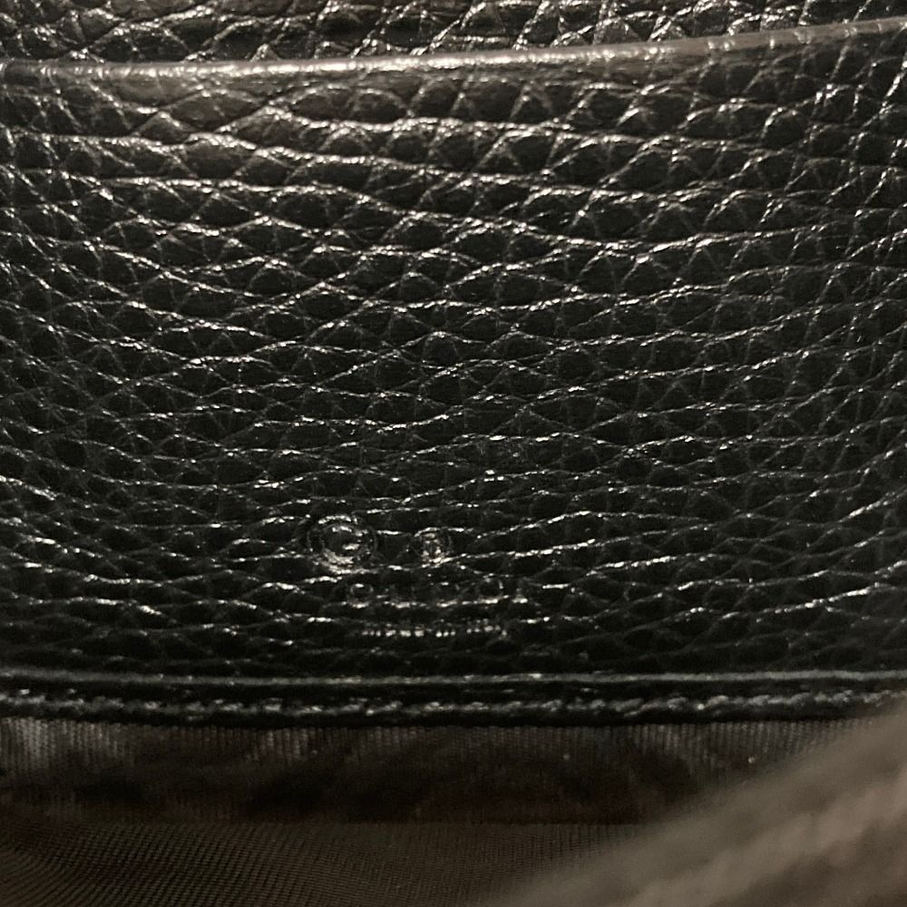 Gucci Soho Interlocking G Leather Coin Purse Black — view 7