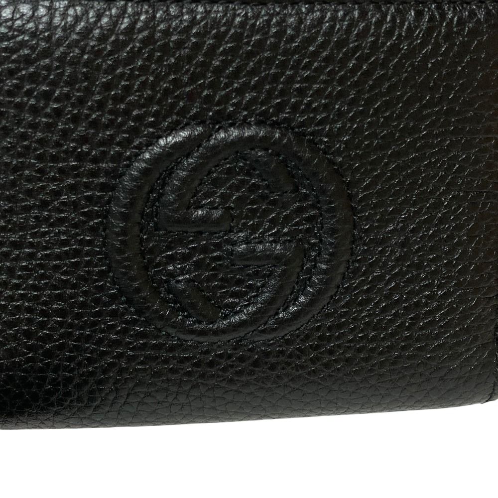 Gucci Soho Interlocking G Leather Coin Purse Black — view 6