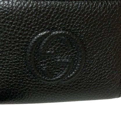 Gucci Soho Interlocking G Leather Coin Purse Black — view 6