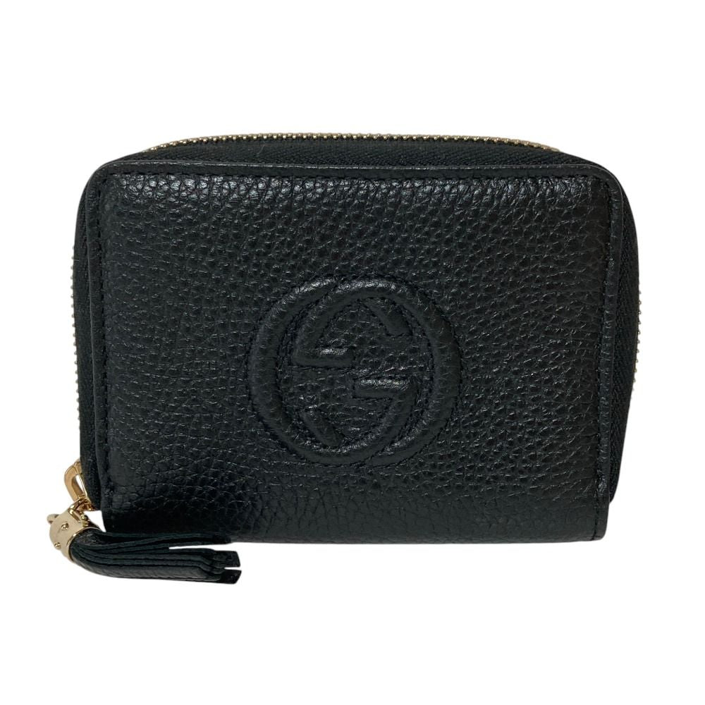Gucci Soho Interlocking G Leather Coin Purse Black