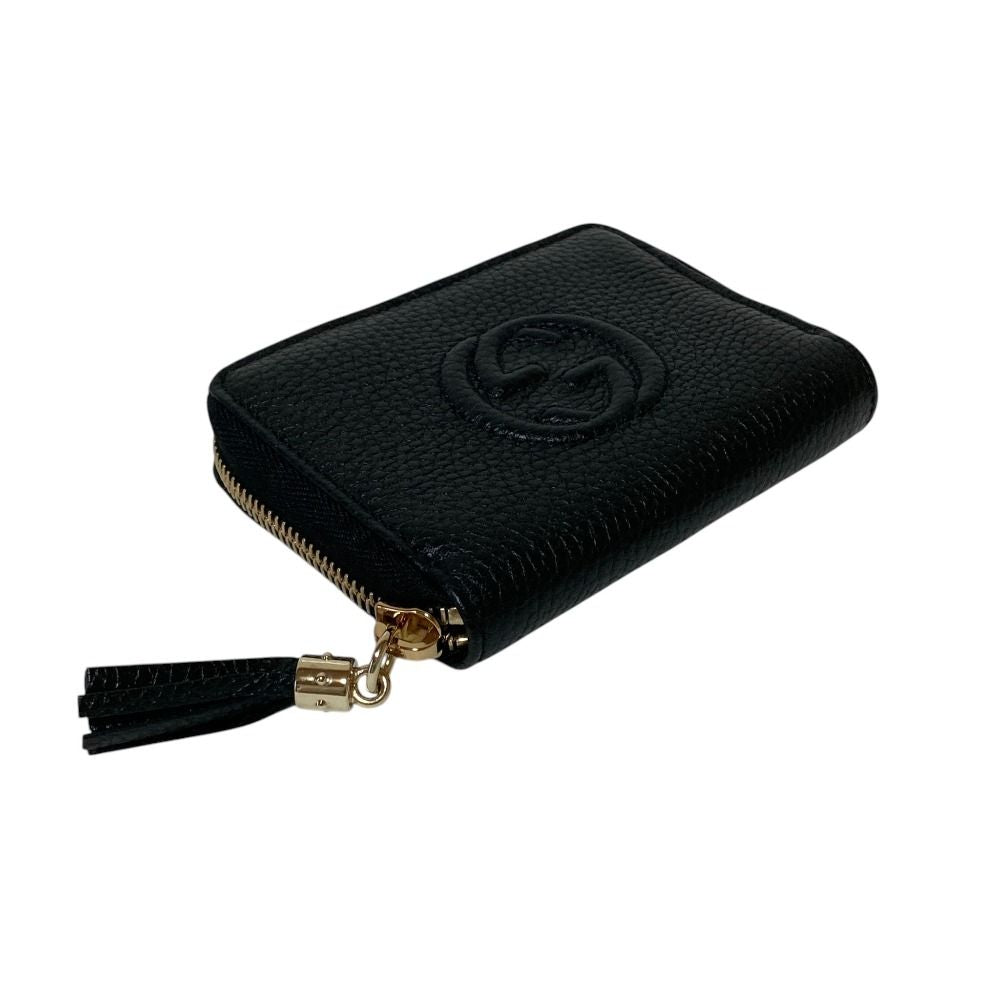 Gucci Soho Interlocking G Leather Coin Purse Black — view 2