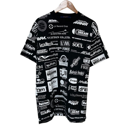 Louis Vuitton All Over Logo Print T-Shirt Black Spring Summer XS