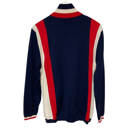 Gucci Wool Knit Bomber Jacket Navy Spring Summer Fall Winter XL — view 2