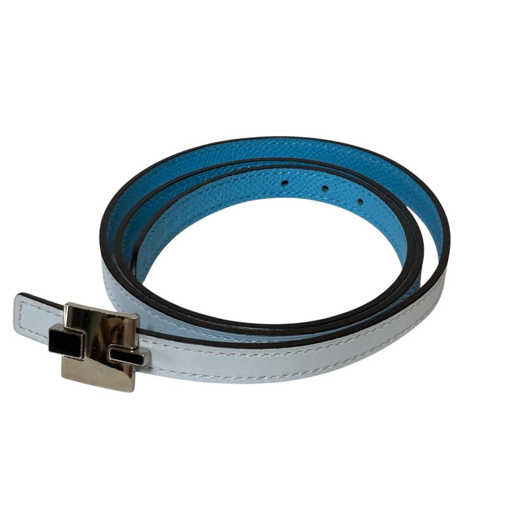 Hermes Irene Veau Epsom Reversible Belt Light Blue Sky — view 2