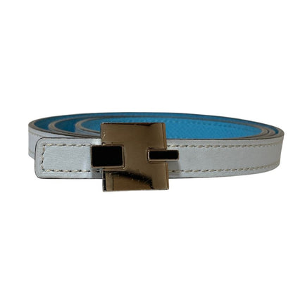 Hermes Irene Veau Epsom Reversible Belt Light Blue Sky