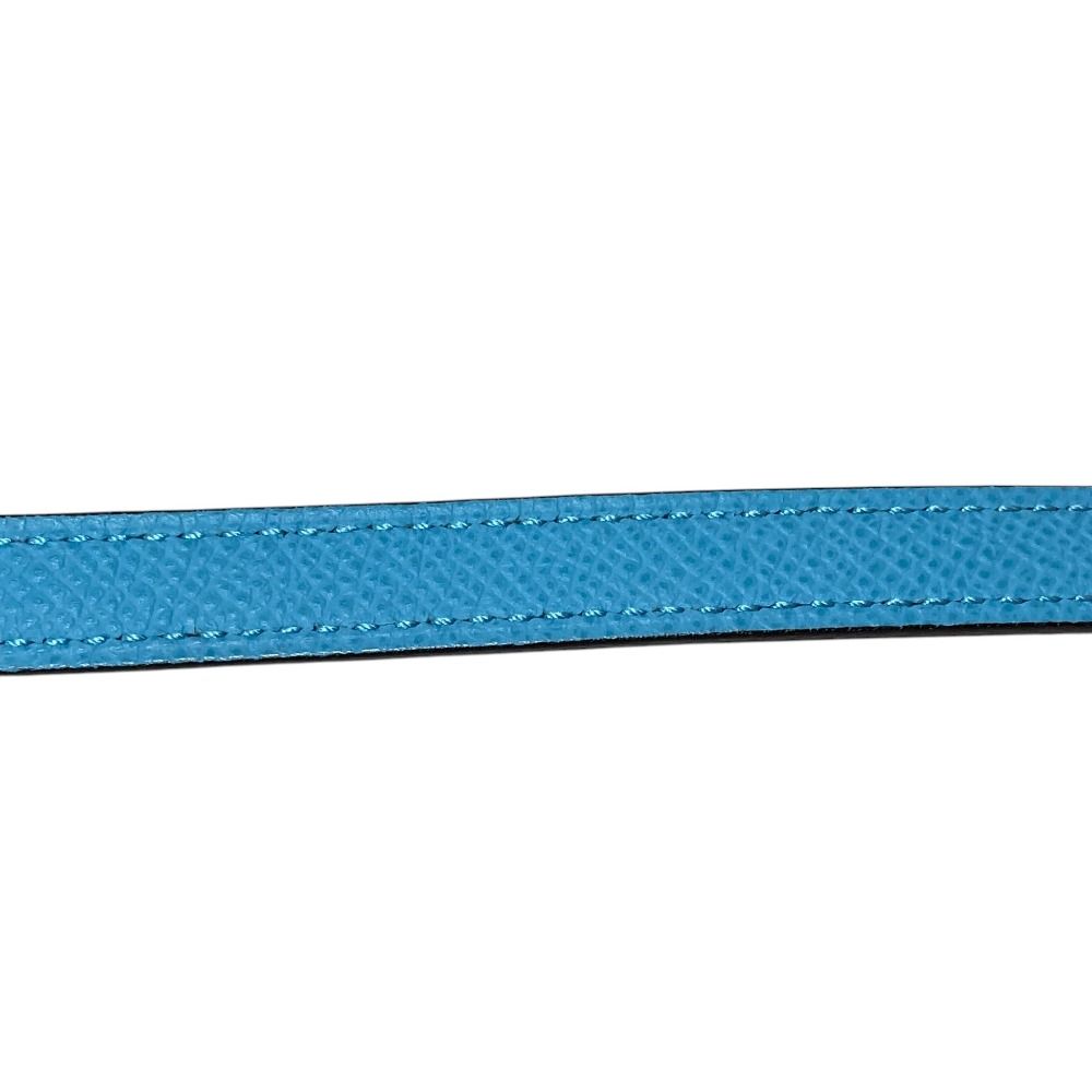 Hermes Irene Veau Epsom Reversible Belt Light Blue Sky — view 7