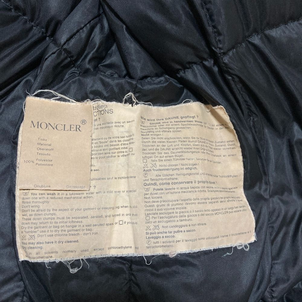 Moncler Blue Tag Stand Collar Down Coat Black Autumn Winter 1 — view 8
