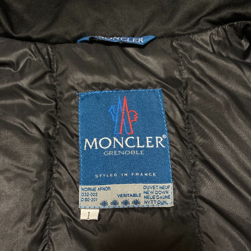 Moncler Blue Tag Stand Collar Down Coat Black Autumn Winter 1 — view 6