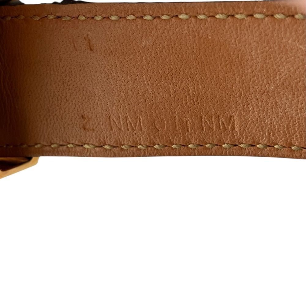 Hermes Collier de Chien Leather Bracelet Bangle Gold T 1 Black — view 5
