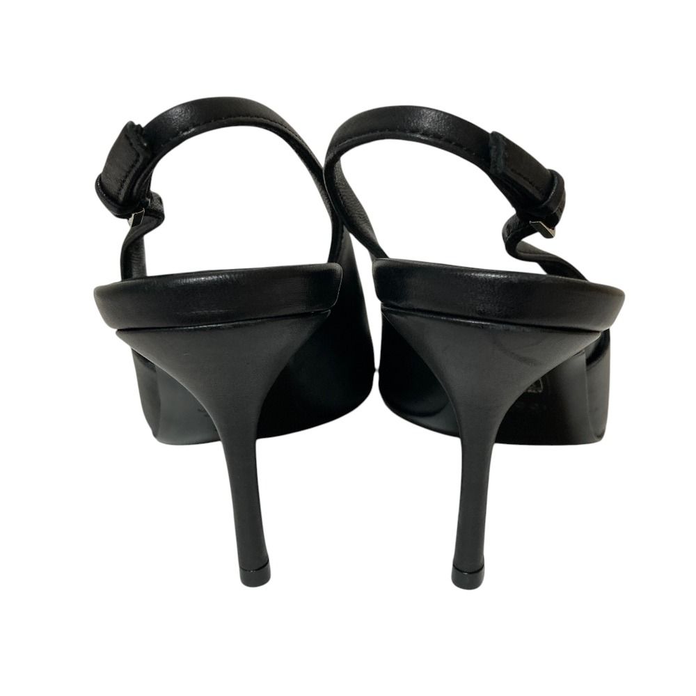 Gucci Leather Open Toe Backstrap Pumps Black Spring Summer Fall Winter — view 3