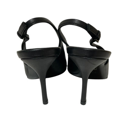 Gucci Leather Open Toe Backstrap Pumps Black Spring Summer Fall Winter — view 3