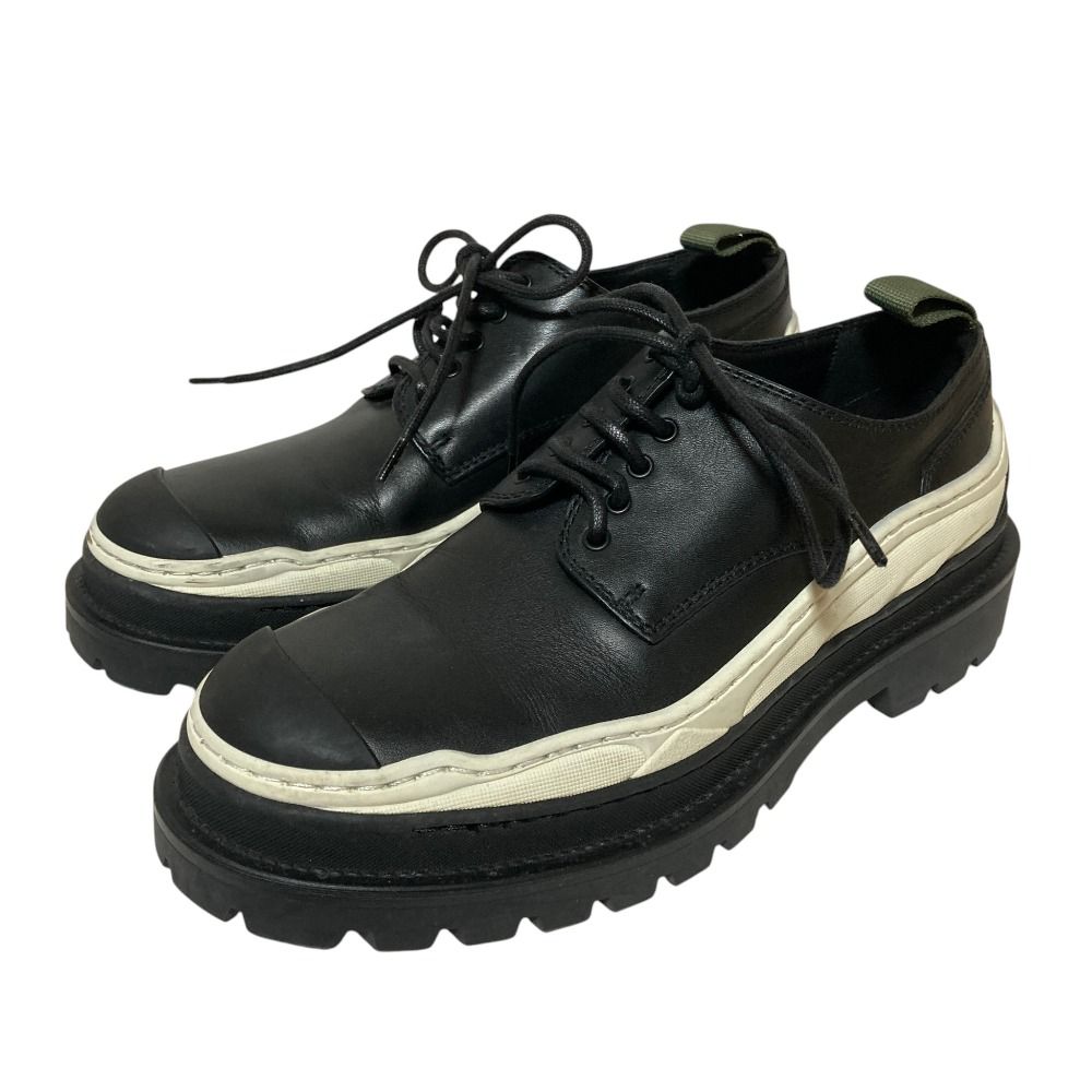 Dior Sacai Leather Derby Shoes Black White Spring Summer Fall Winter