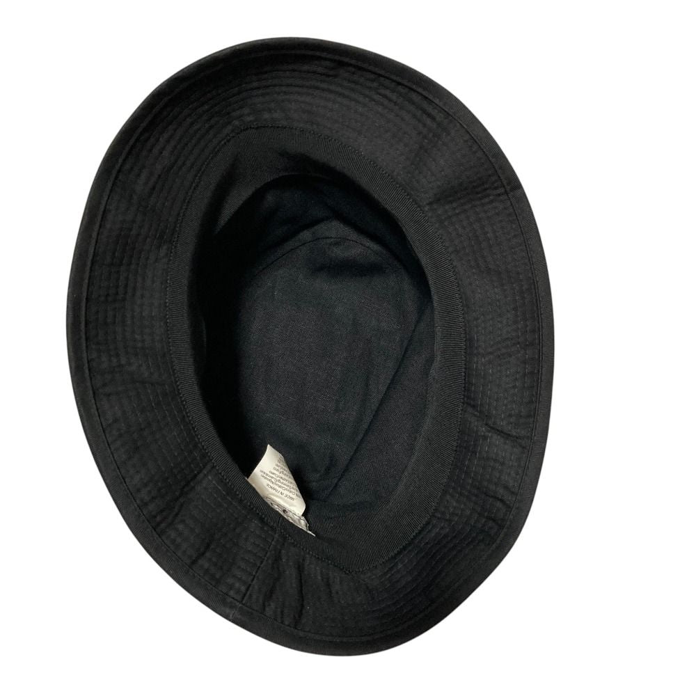 Hermes Leather Trim Belt Cotton Bucket Hat 59 Black Spring Summer Fall Winter — view 5