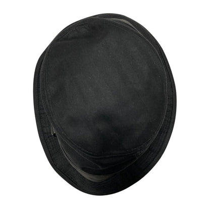 Hermes Leather Trim Belt Cotton Bucket Hat 59 Black Spring Summer Fall Winter — view 4