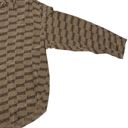 Balenciaga BB Logo Monogram Long Sleeve Shirt Beige Spring Summer Fall Winter 36 — view 3