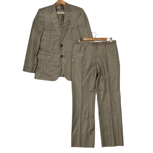 Dior Homme Hedi Slimane Era Tailored Jacket Trousers Pants Suit Set Greige 46