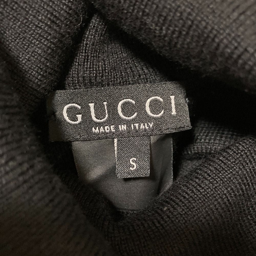 Gucci Tom Ford Era Arm Logo Embroidery Turtleneck Knit Sweater Black Autumn S — view 7