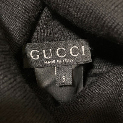 Gucci Tom Ford Era Arm Logo Embroidery Turtleneck Knit Sweater Black Autumn S — view 7