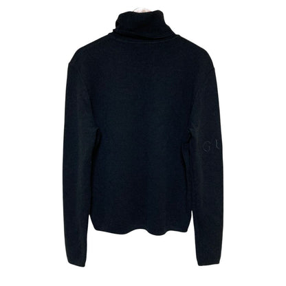Gucci Tom Ford Era Arm Logo Embroidery Turtleneck Knit Sweater Black Autumn S — view 2